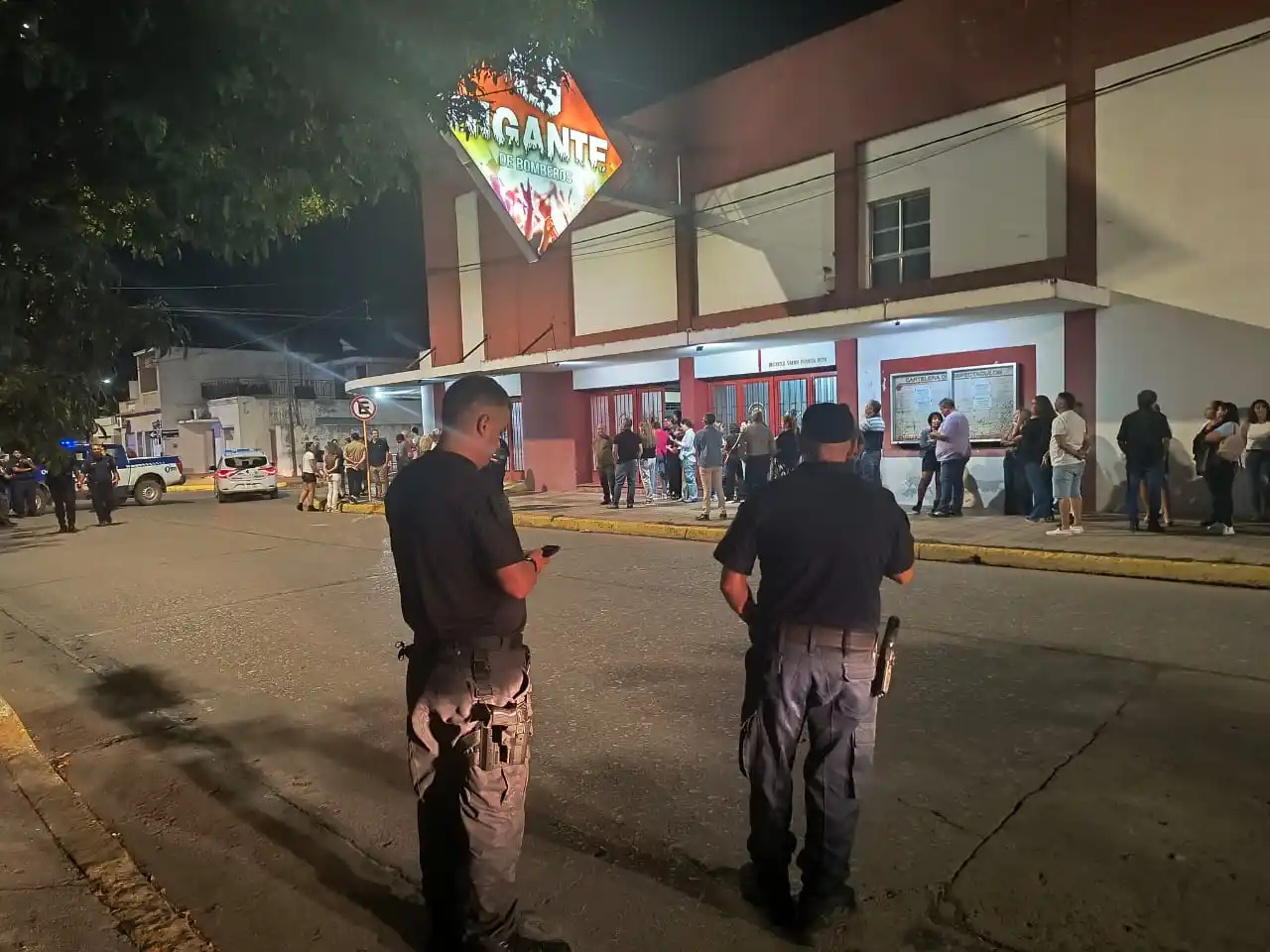 El operativo días atrás en el Gigante de Bomberos.