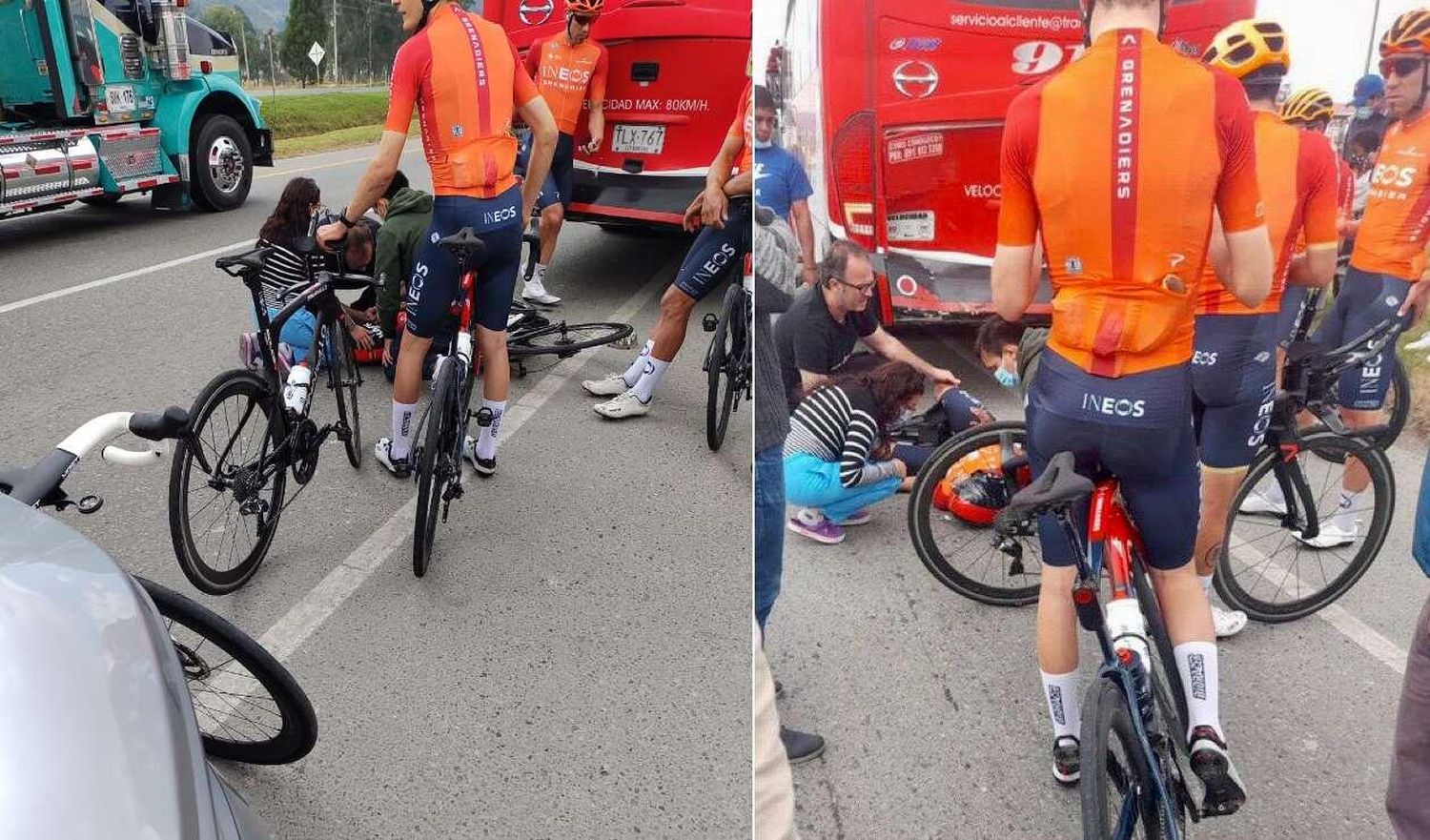 El ciclista Egan Bernal tuvo un grave accidente en Bogotá