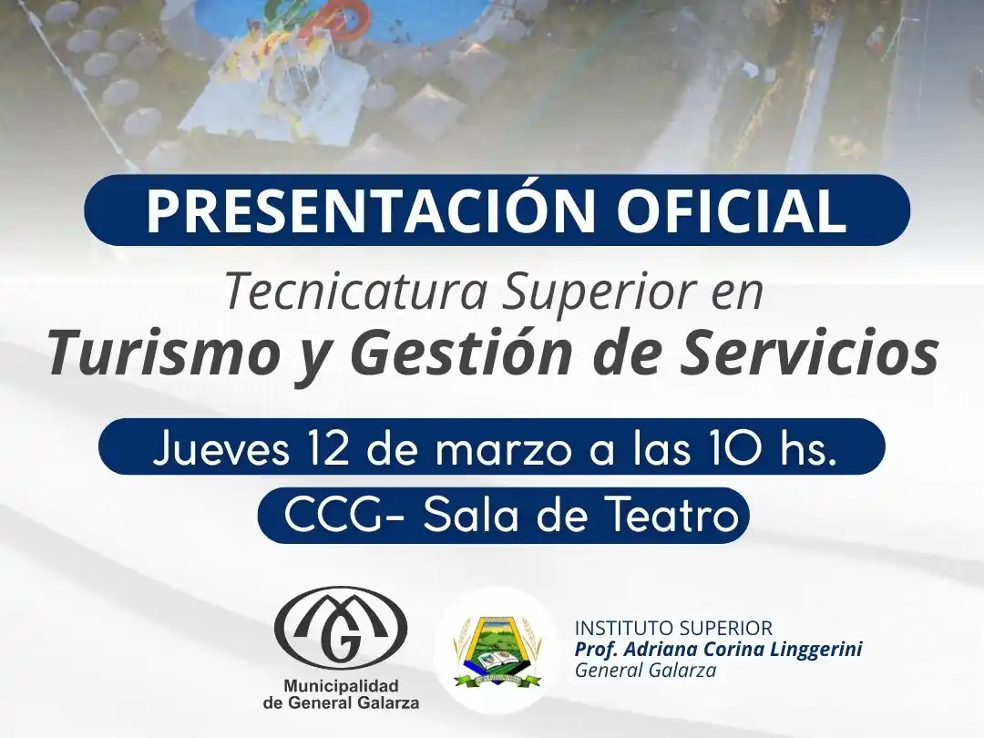 General Galarza presentará una nueva tecnicatura orientada al turismo y los servicios