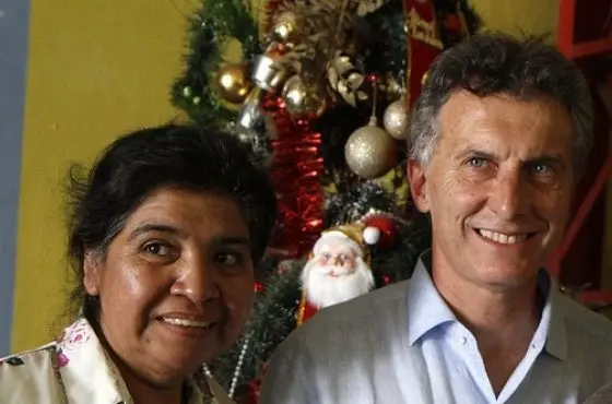 Macri visita el comedor comunitario Los Piletones de Margarita Barrientos