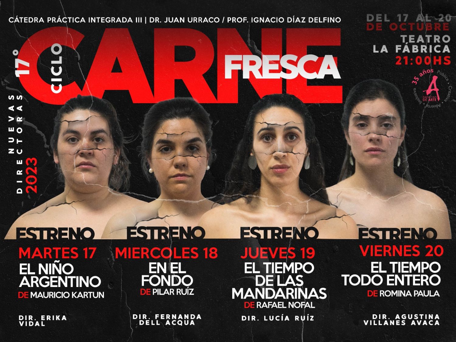 Comenzó el nuevo ciclo de CARNE FRESCA que reúne a nuevas directoras teatrales