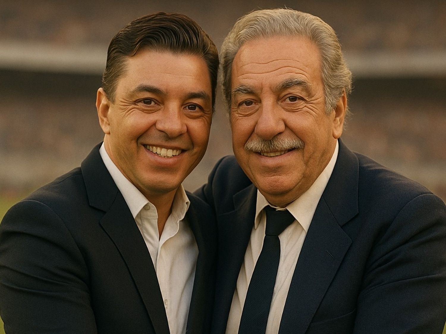 Marcelo Gallardo y Angel Labruna. 2 leyendas de River Plate.