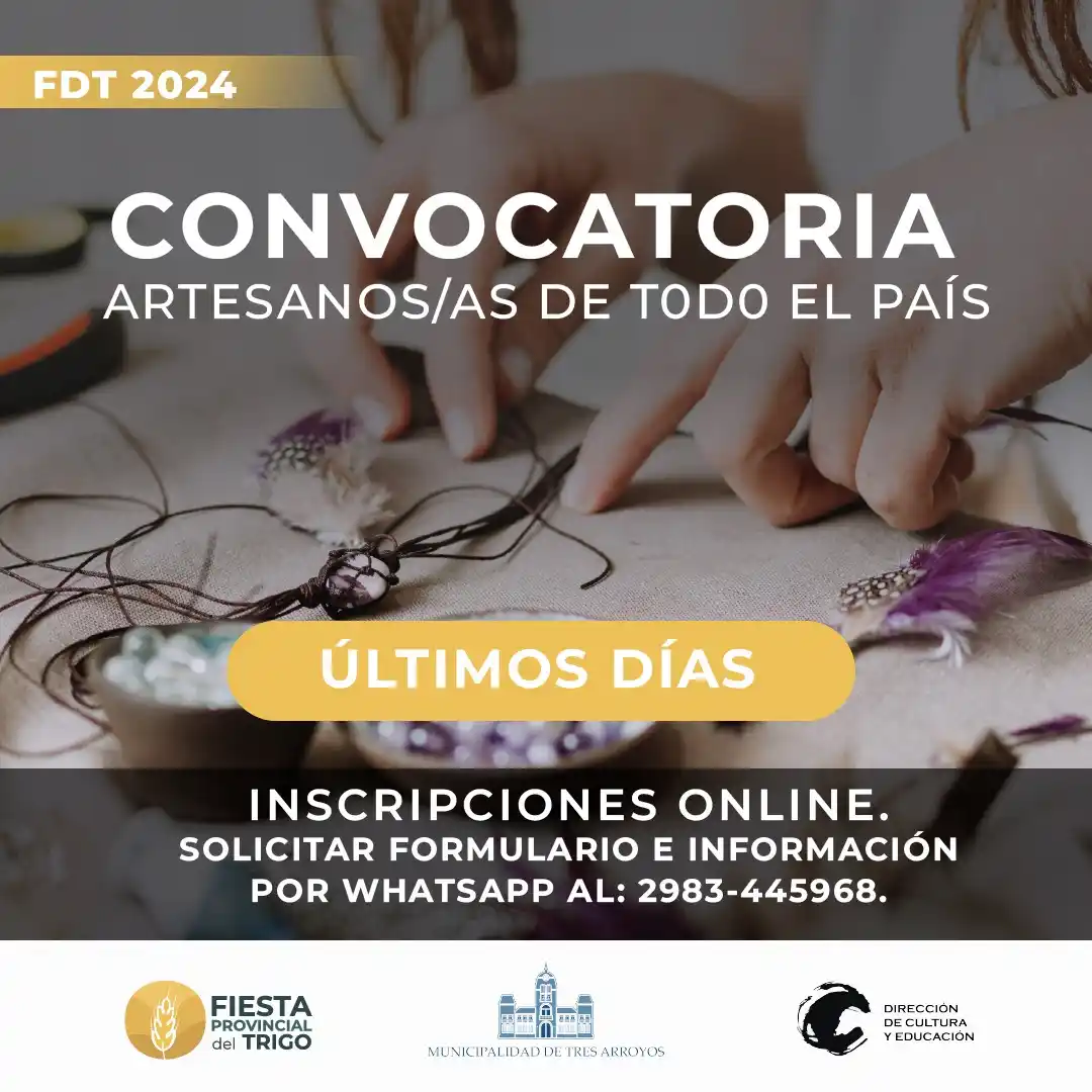 Fiesta Provincial del Trigo: últimos días de inscripción para artesanos de todo el país