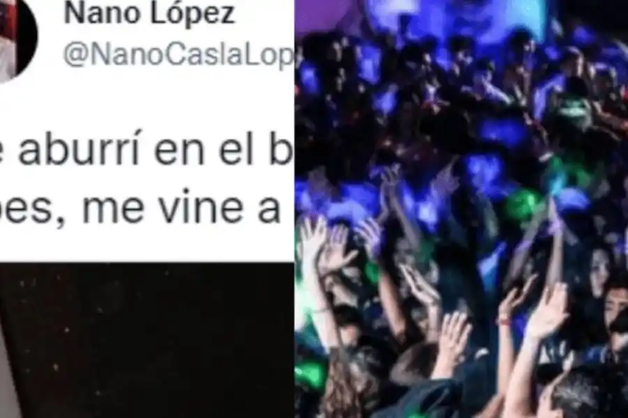 "Para no dejar tirado a los pibes": se aburrió en el boliche y tomó una decisión inesperada que festejó todo Twitter