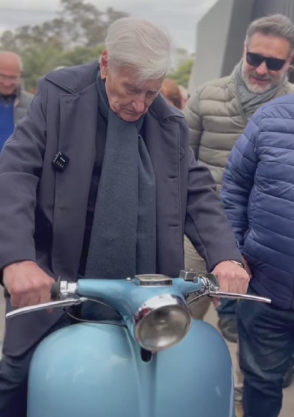 La motoneta que volvió a emocionar a su creador, Heriberto Pronello.