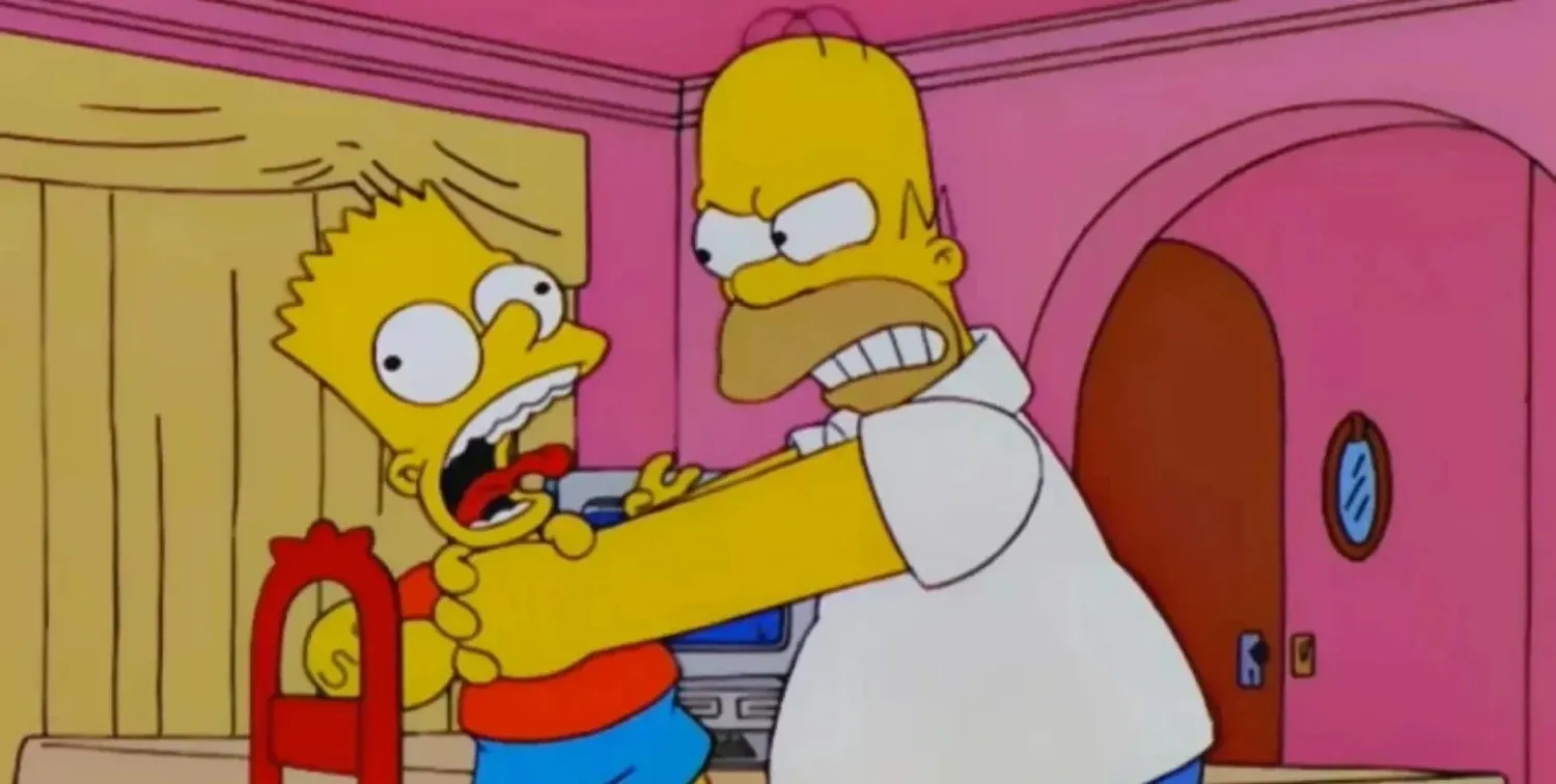 Una escena recurrente en Los Simpson.