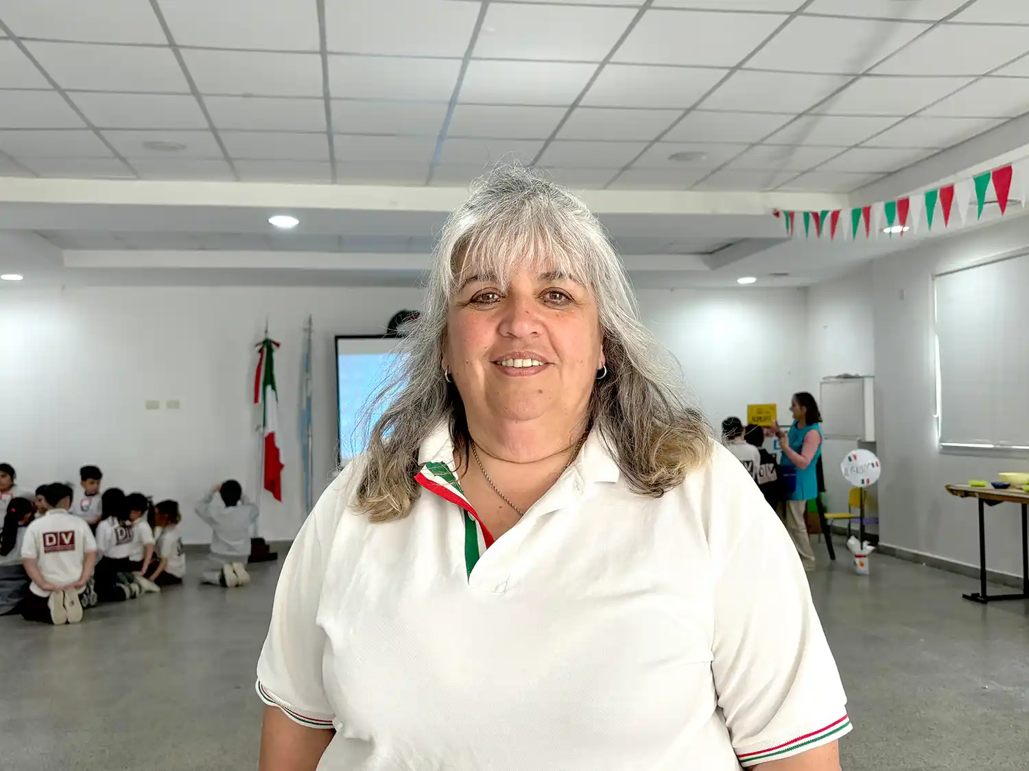 Marité Perrella. Coordinadora del área de italiano del colegio Leonardo Da Vinci, Mar del Plata.