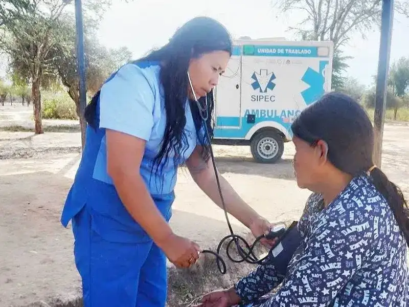 El centro de salud de Lote 8 trabajó
en la comunidad El Palmarcito 2