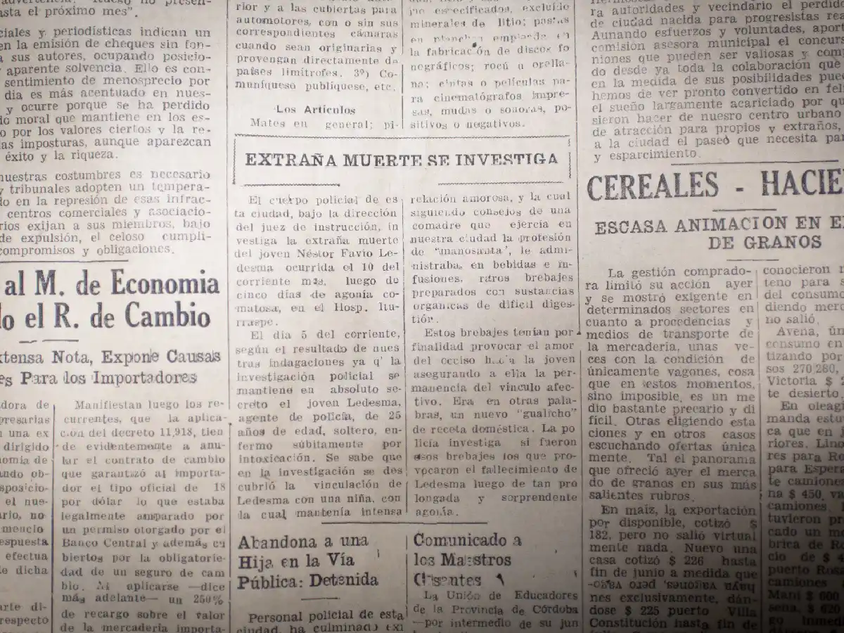 Gualicho y envenenamiento en la policía   