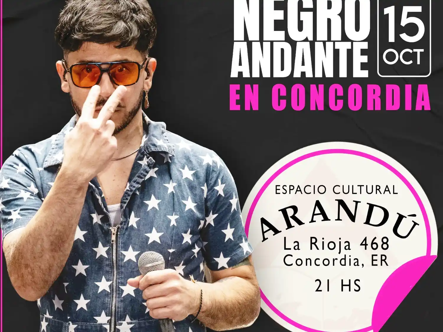 El Negro Andante trae la Fábrica de Jingles a Concordia