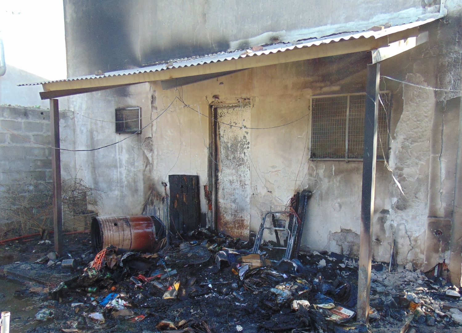 El incendio fue en Pavón al 800. Foto: Bomberos de Venado Tuerto