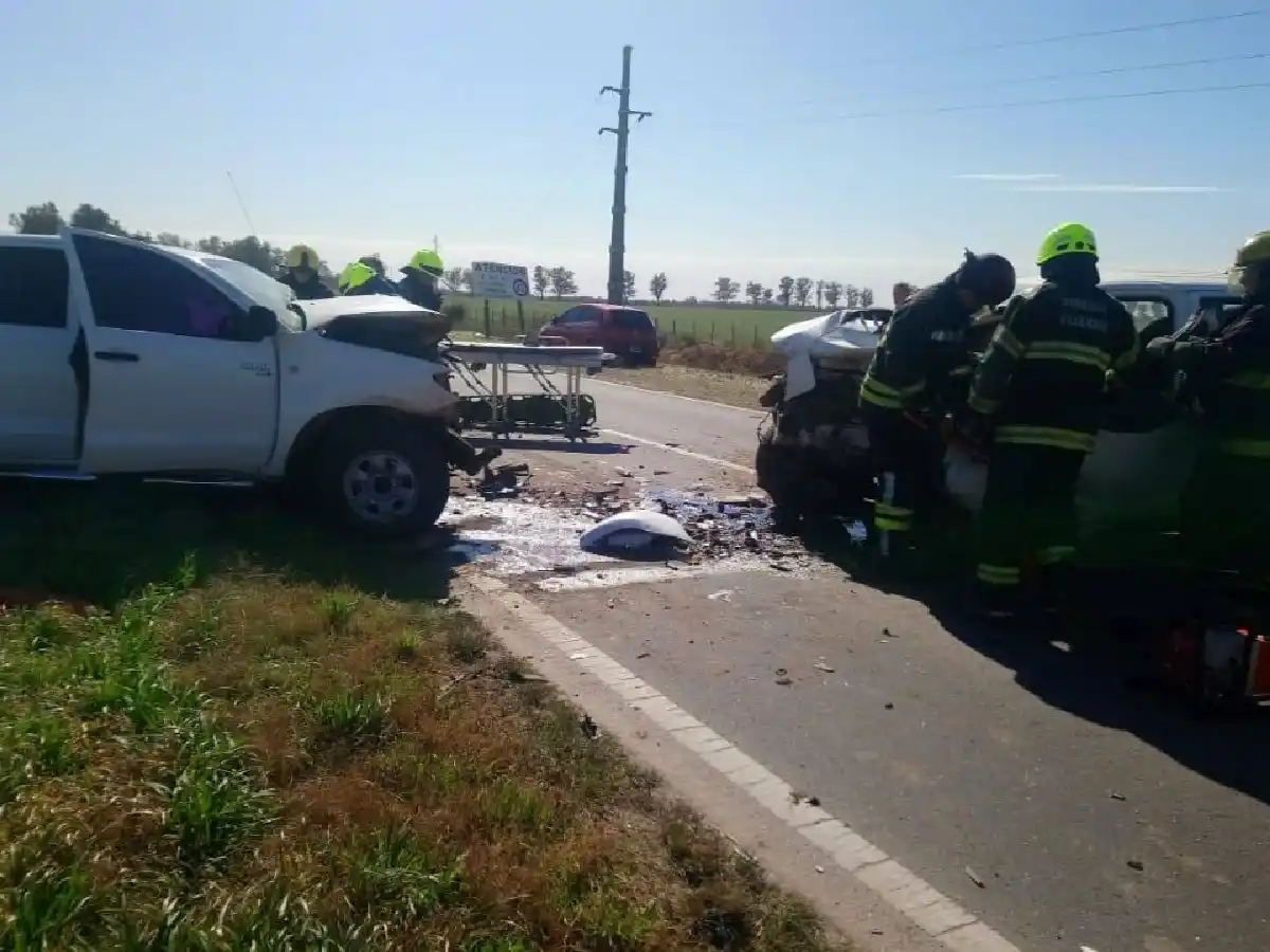 Un muerto en un impactante choque frontal en ruta 158