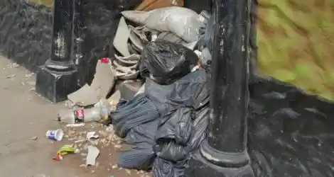 Basura en pleno centro
