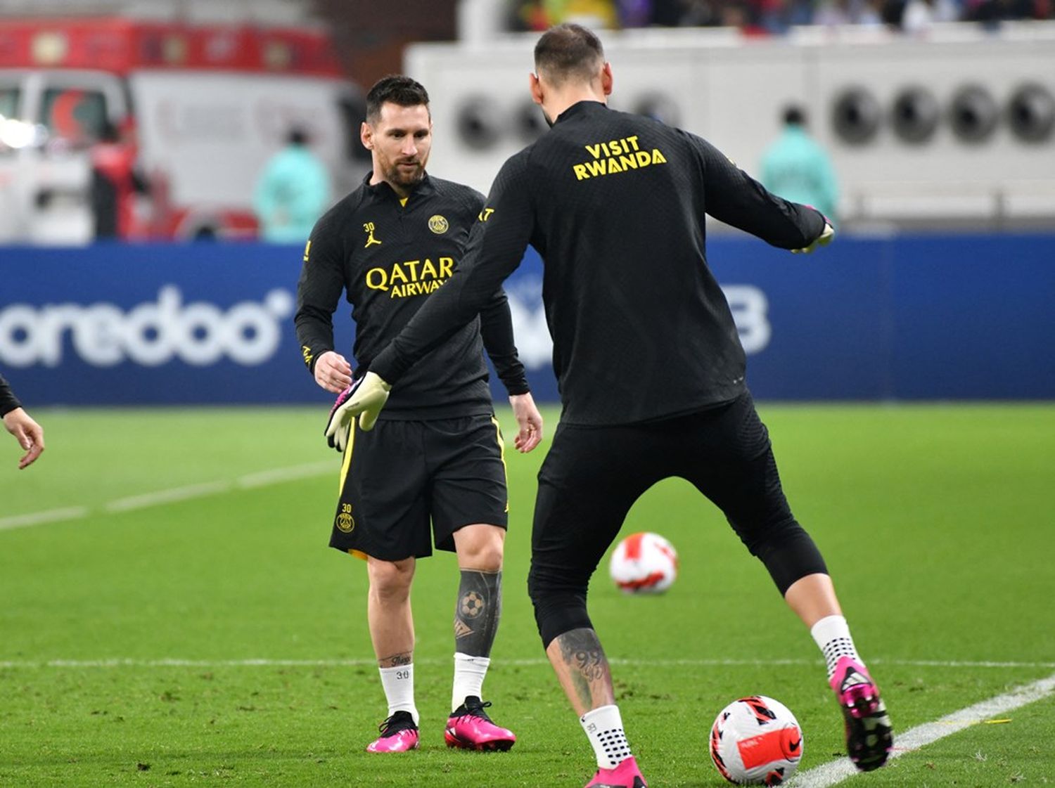 Messi, durante el último entrenamiento del PSG.