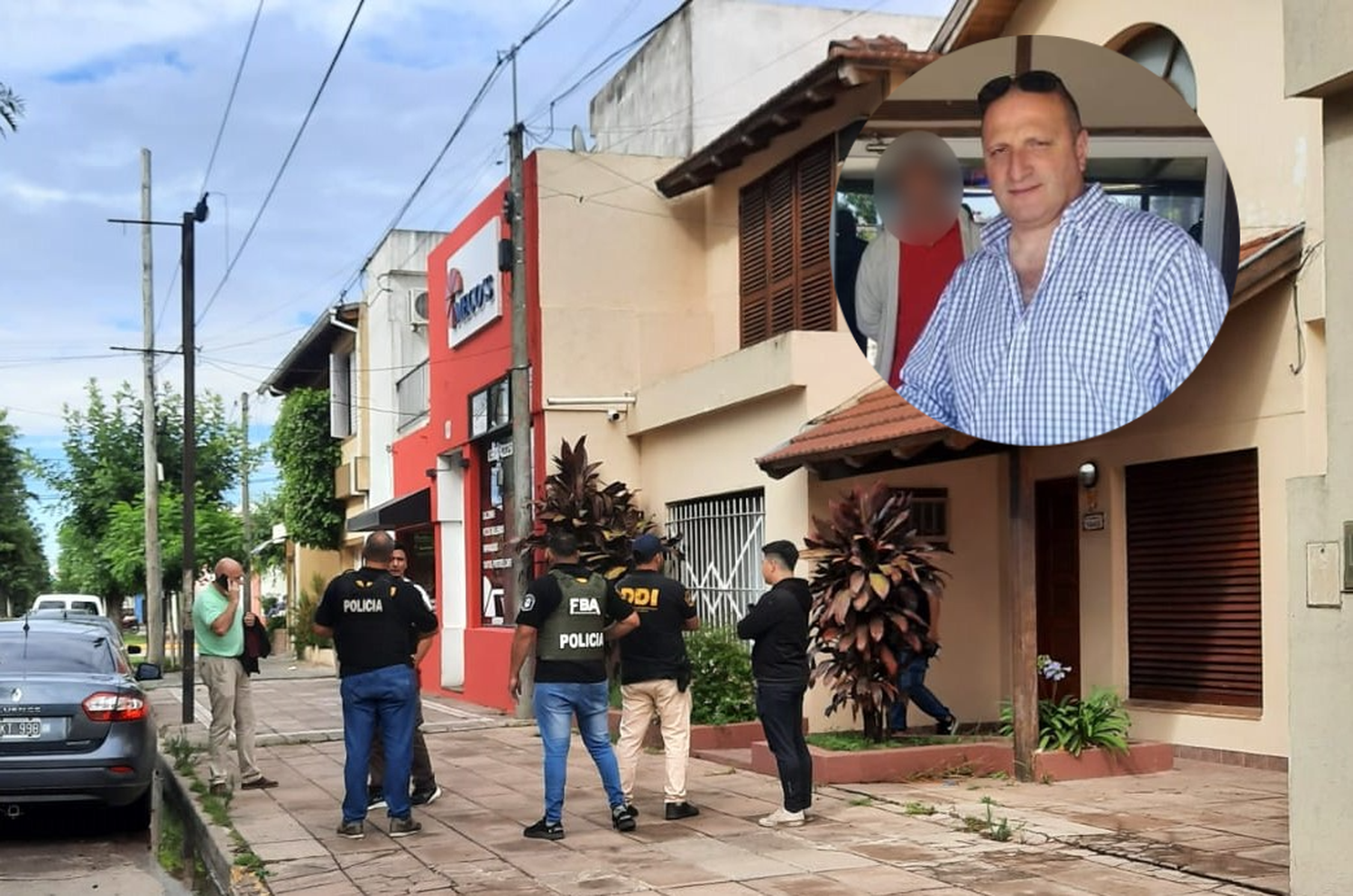 La casa que Alexis Pan alquila en avenida Sarmiento; Gelabert es su padrastro.