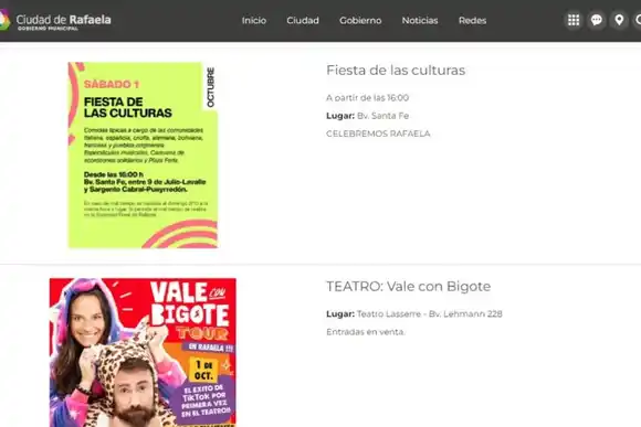 "Me lo agendo”: Conocé los eventos de este fin de semana en Rafaela