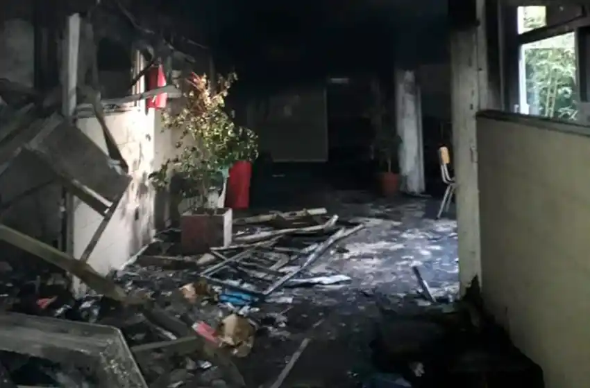 Imágenes exclusivas: así quedó el colegio Schweitzer tras el incendio