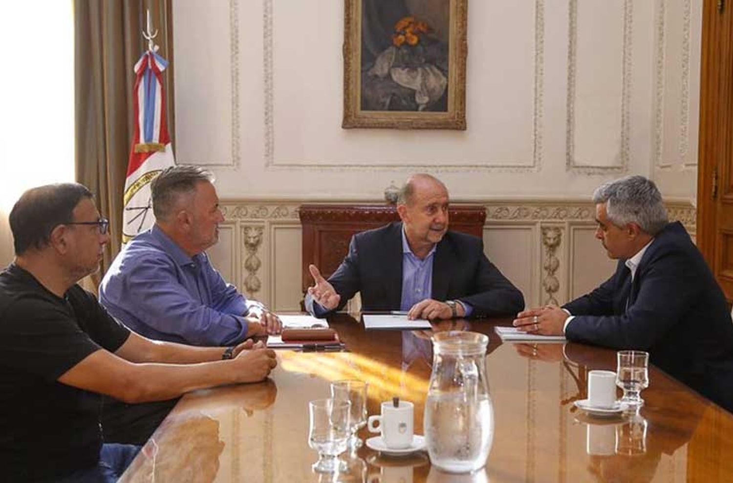 Perotti en Rosario: el gobernador se reunió con el rector de la UNR, Franco Bartolacci