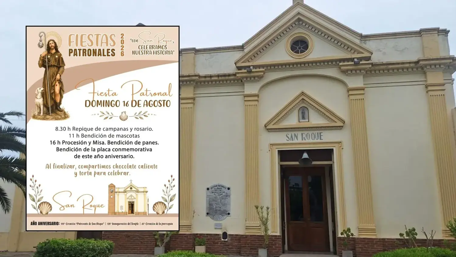 La Parroquia San Roque celebra la Fiesta Patronal, a 60 años de la creación del templo de Boulevard Moreno.