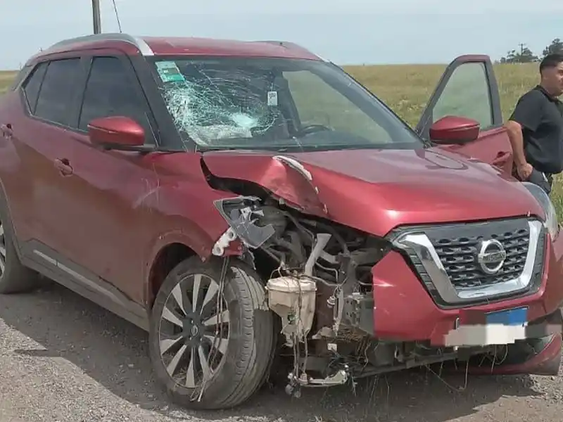 El vehículo impactó contra un cartel y su ocupante había quedado atrapado por la activación de los airbags.