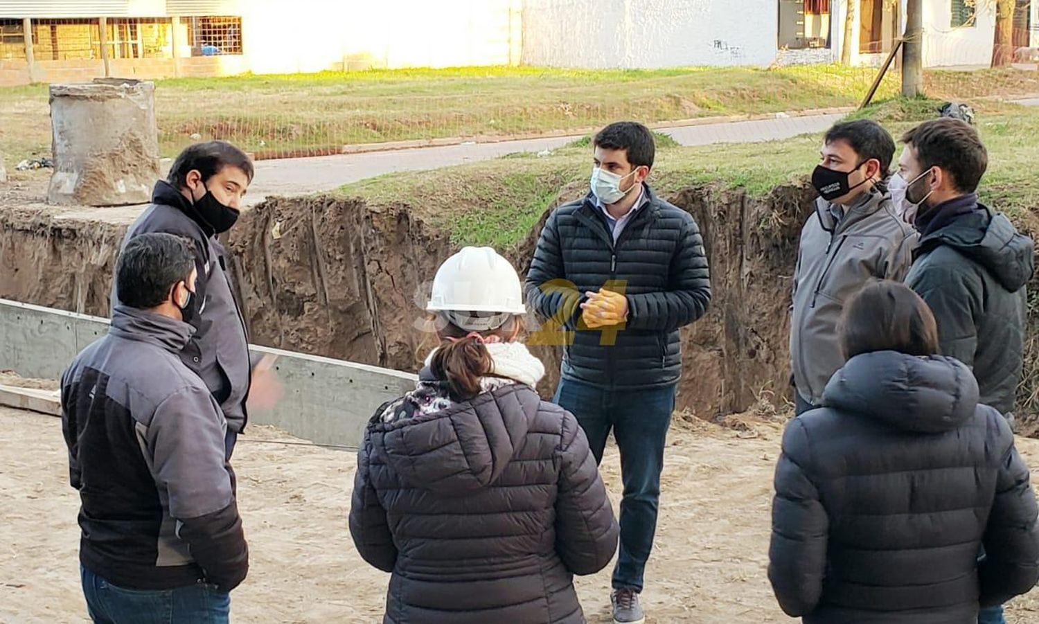 El intendente y funcionarios provinciales recorrieron obra hídrica