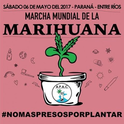 Se realizará en Paraná una nueva marcha por la despenalización de la marihuana