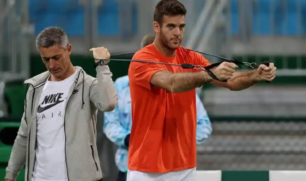 Del Potro entrena en Barcelona pensando en su retorno al circuito