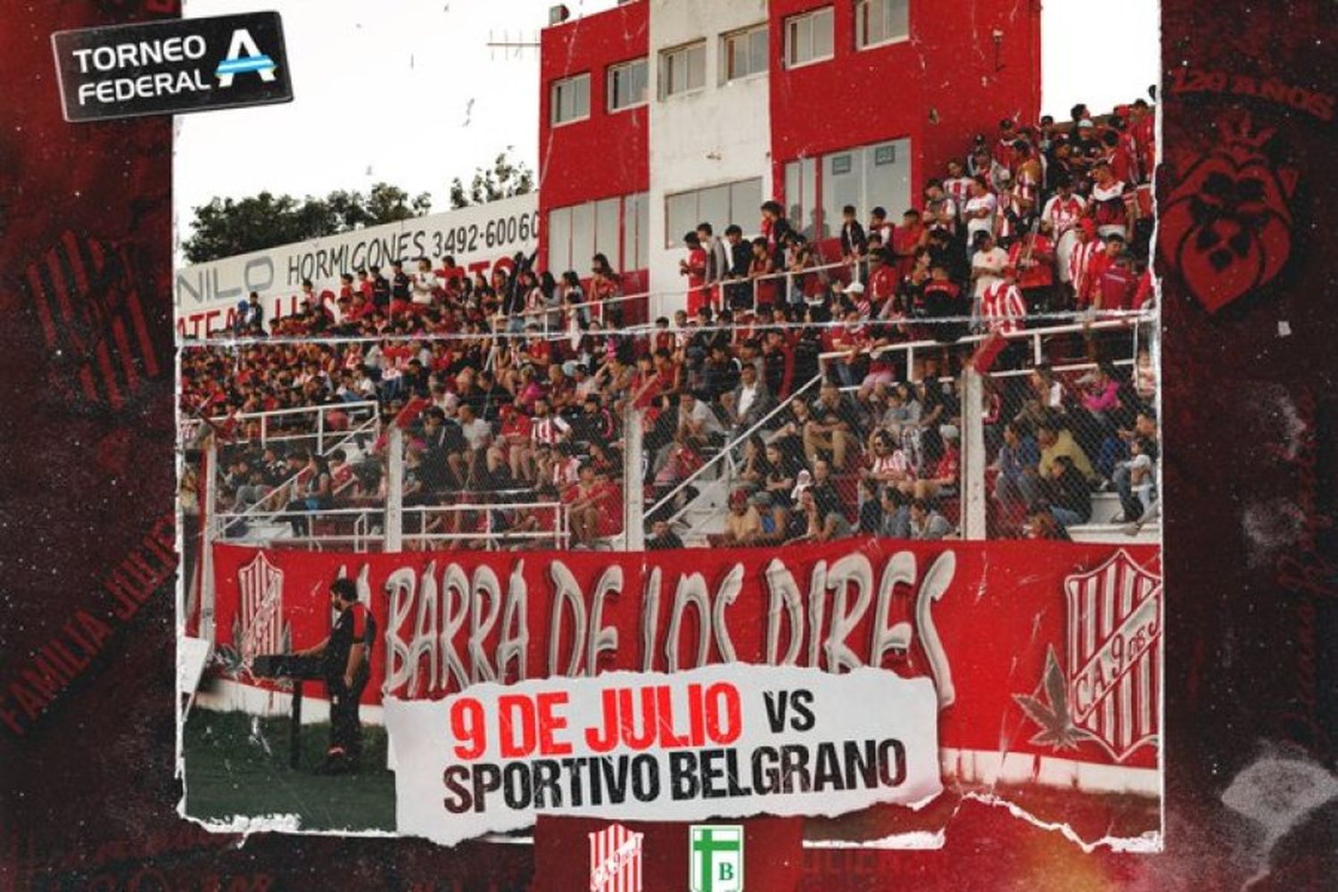 9 de Julio- Sp.Belgrano, solo con hinchas locales