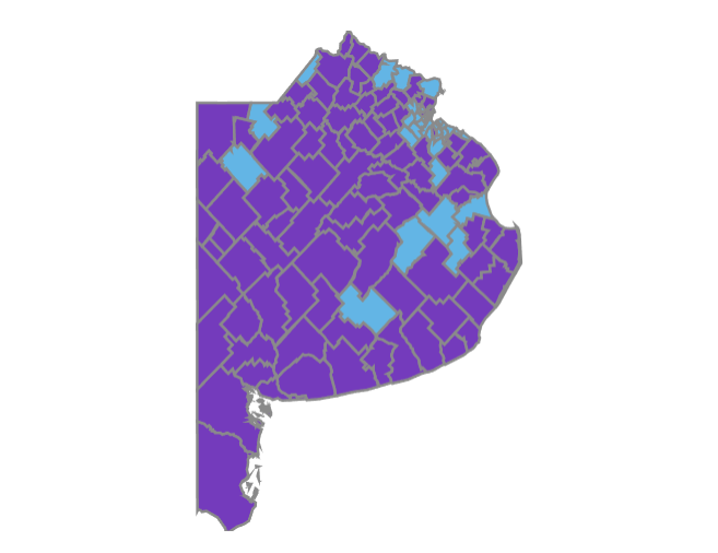 La provincia de Buenos Aires se pintó de violeta: Fuerza Patria solo se impone en 36 municipios