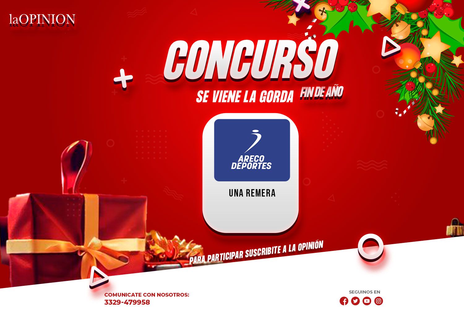 Suscribite y participá por los más de 50 premios que tiene La Gorda de Fin de Año.