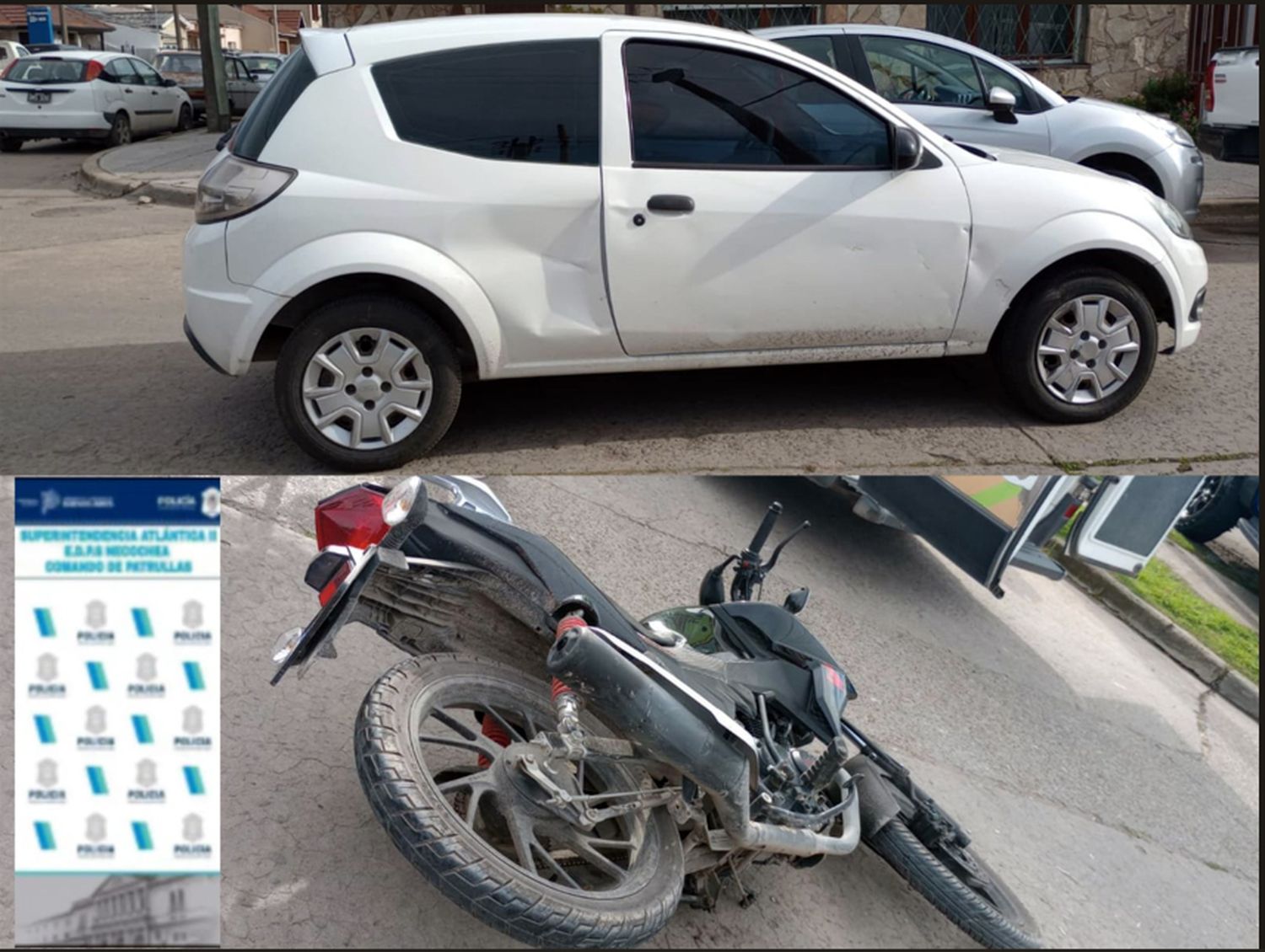Daños materiales. Registraron ambos rodados involucrados en la fuerte colisión de ayer a la tarde