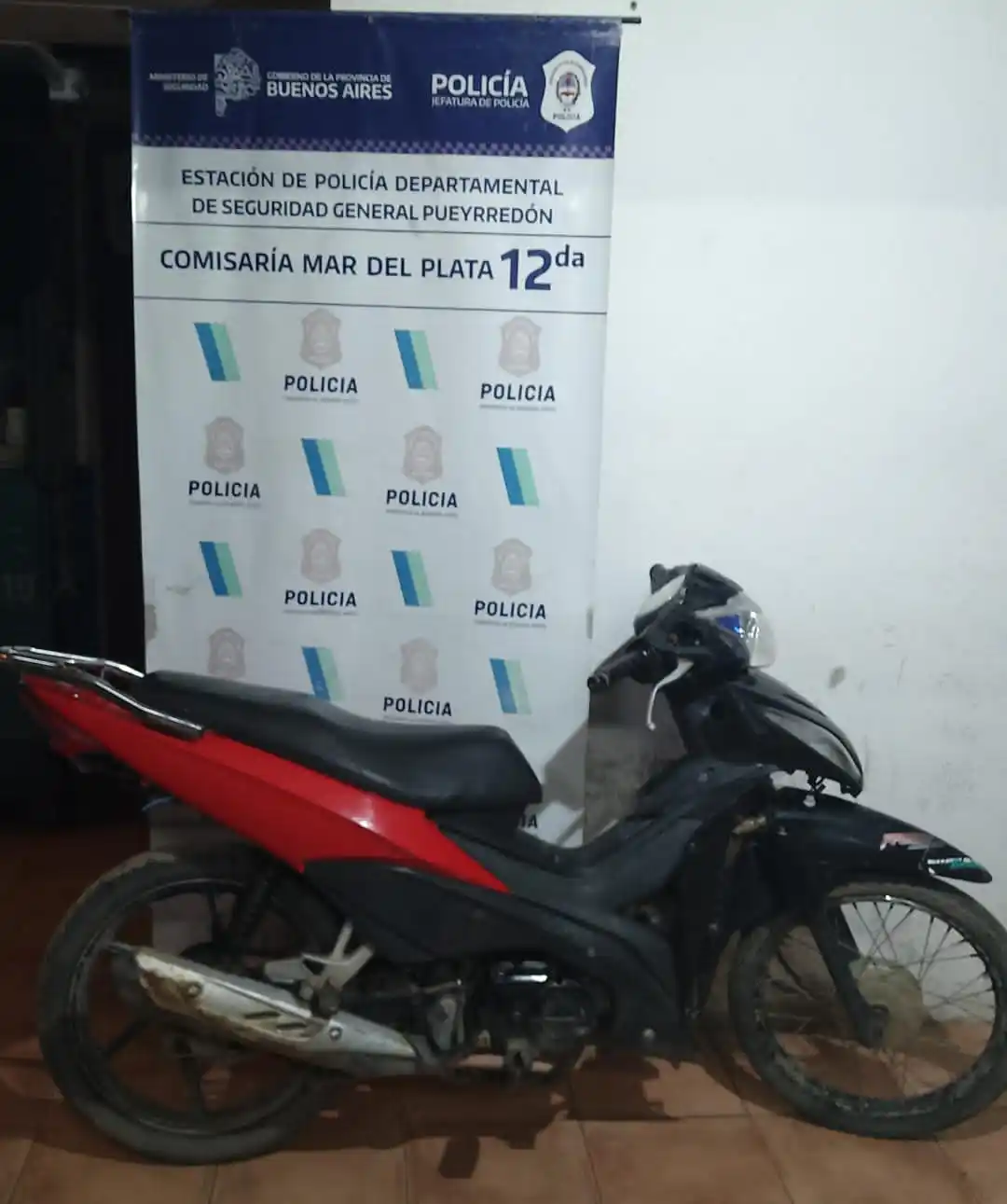 La moto fue interceptada en Gascón y Paraguay.