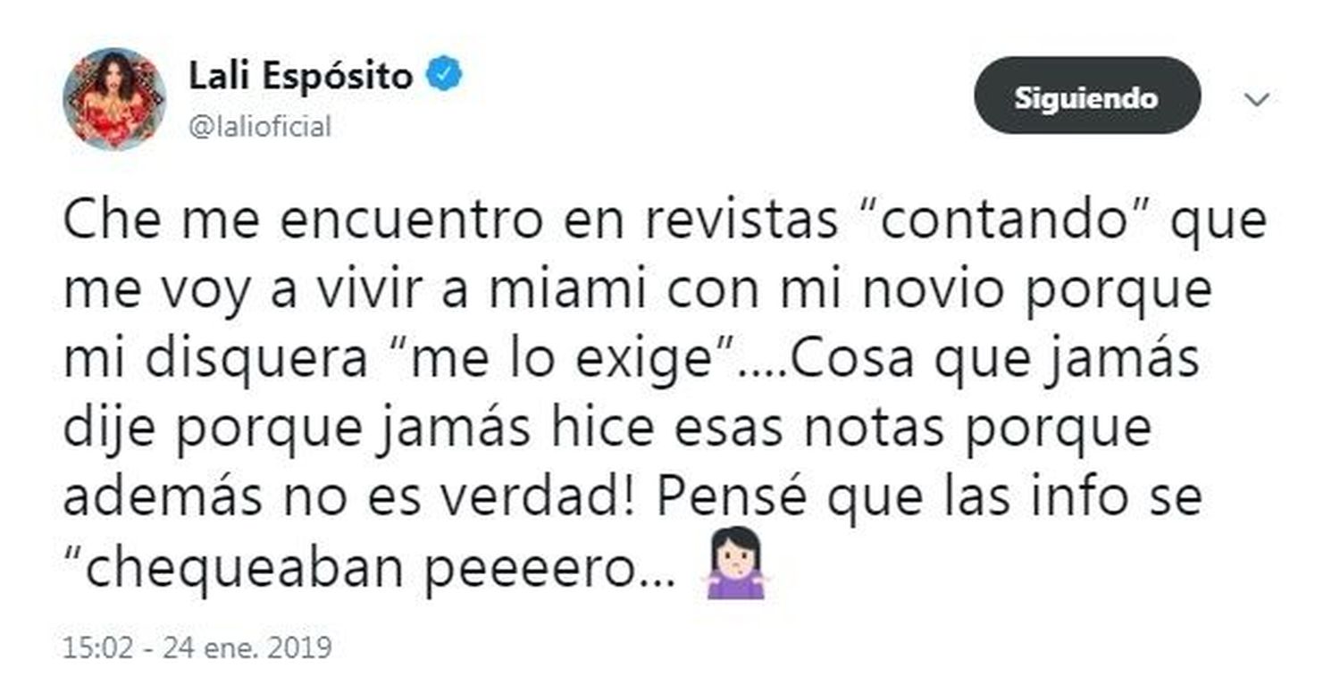 La furia de Lali Espósito