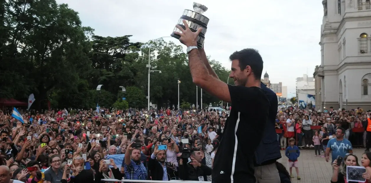 En 2016, Argentina fue campeón de la Copa Davis y Juan Martín Del Potro la presentón ante una multitud en Tandil.