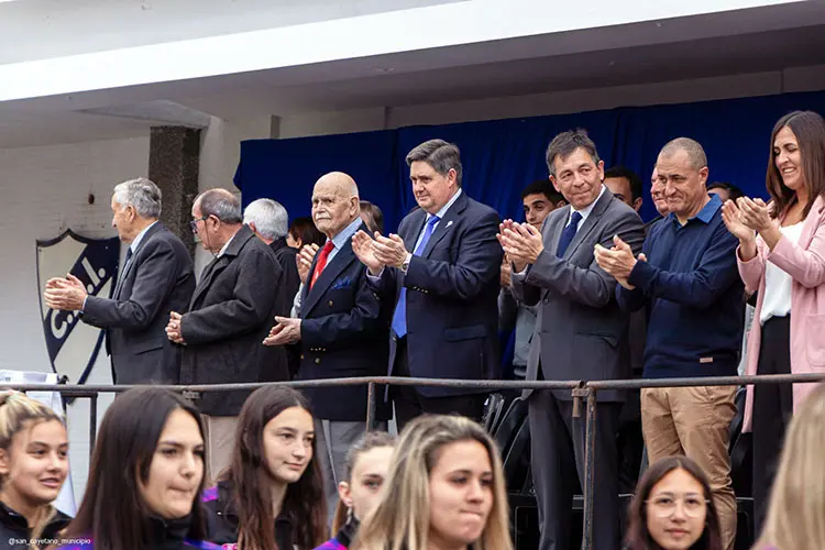 Gargaglione en los actos por el centenario de Independiente