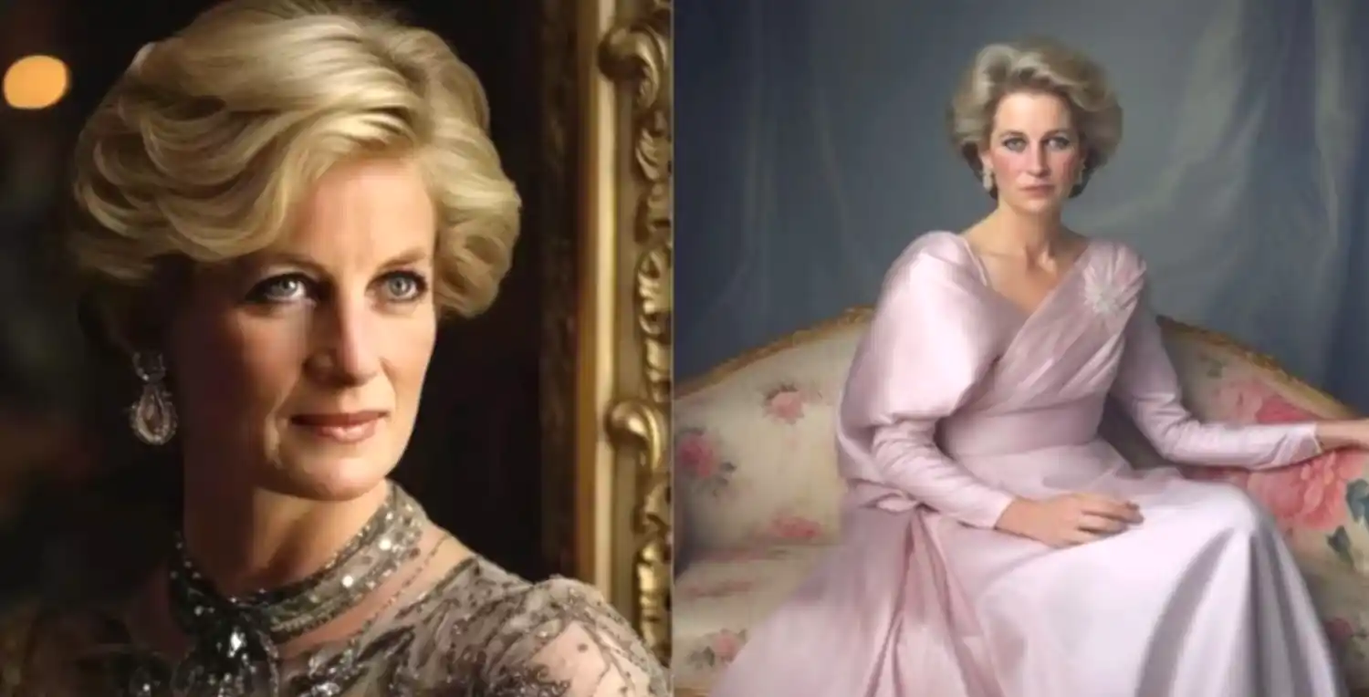 Así se vería hoy Lady Di según la Inteligencia Artificial: las fotos