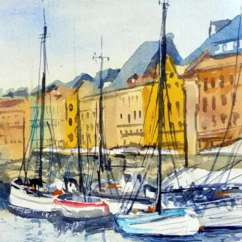 Acuarelas urbanas. En el Museo Municipal José A. Mulazzi