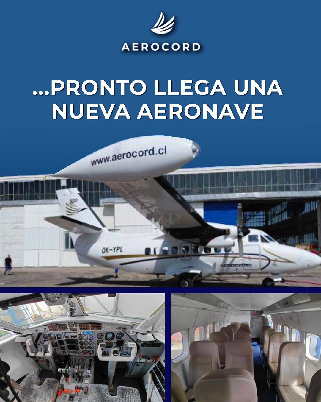 Aerocord anuncia la incorporación de un nuevo LET L 410 para sus rutas en el sur de Chile