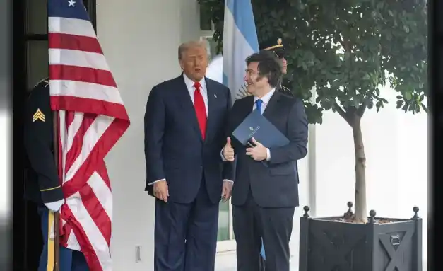 Donald Trump y Javier Milei.
Agenica NA (Xinhua)
