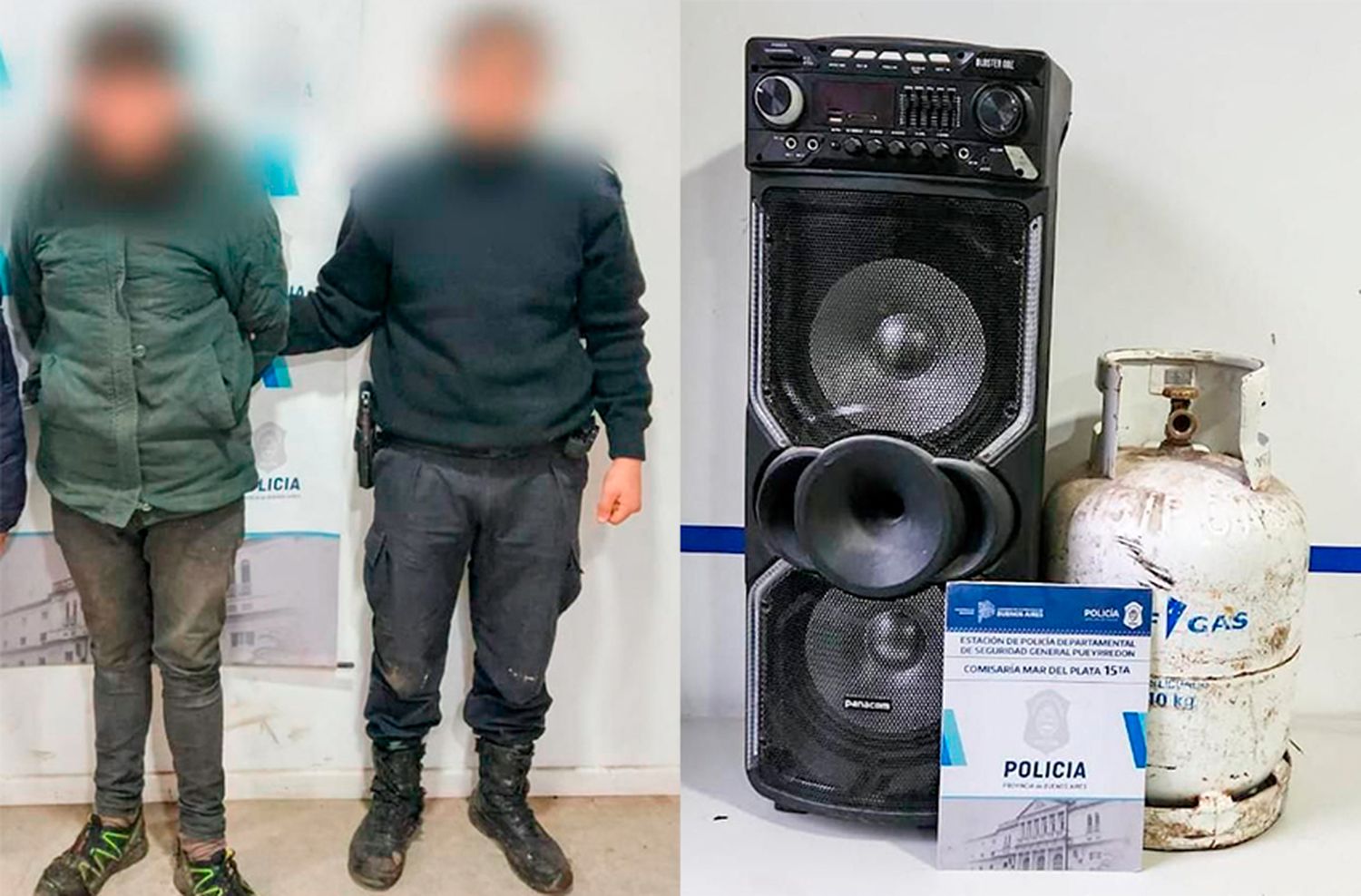 Entró a una casa y se llevó un parlante y una garrafa