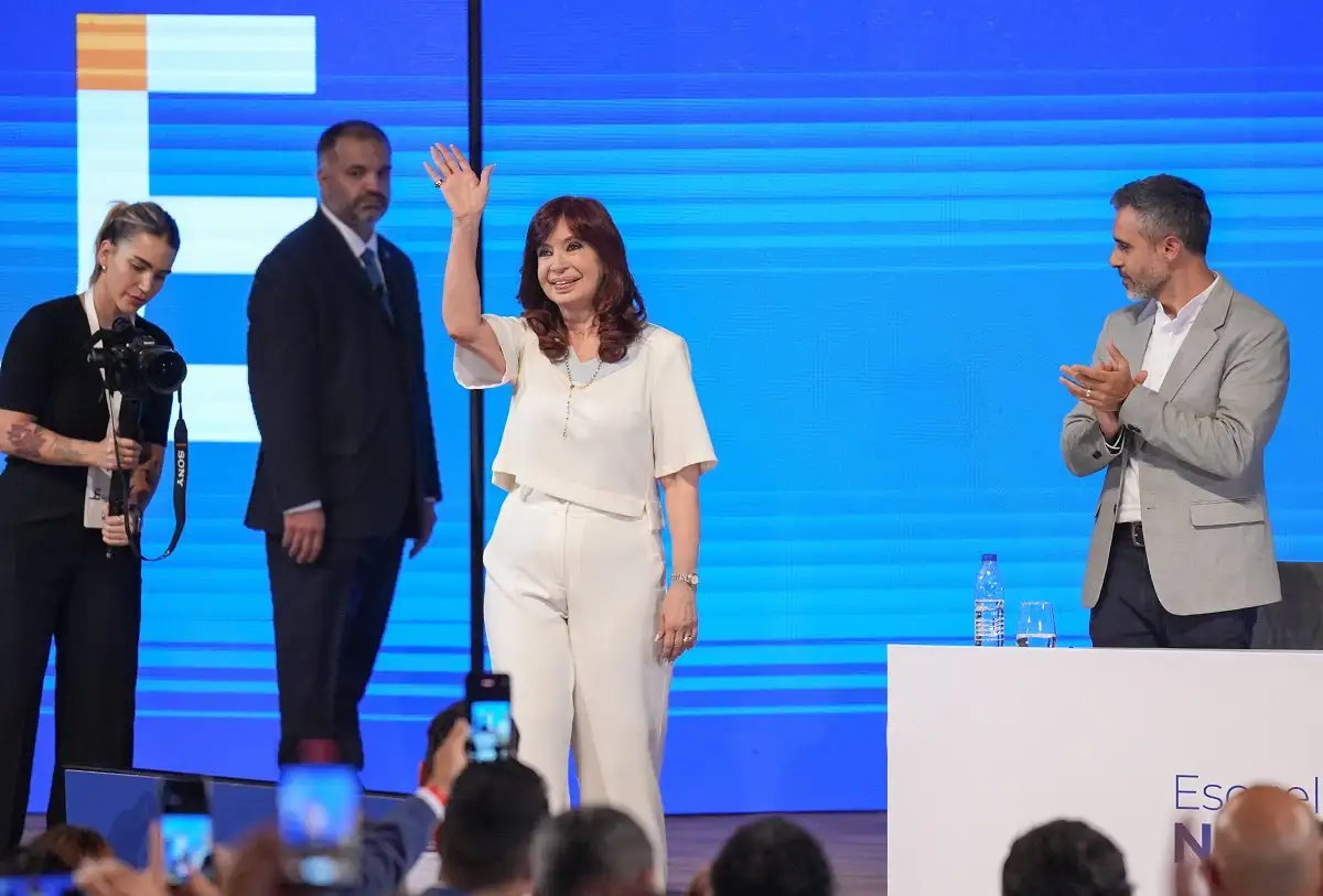 Cristina Fernández, durante el acto de ayer.