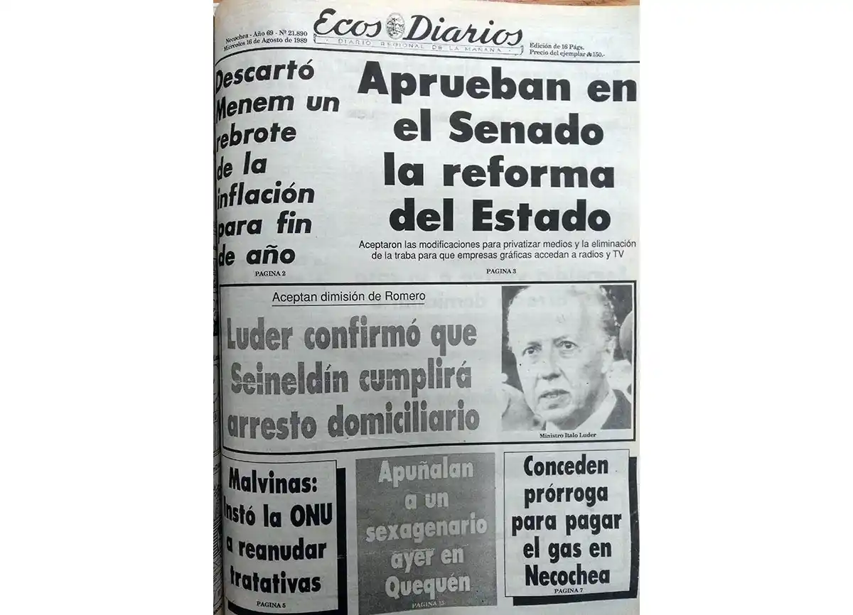 Miércoles 16 de agosto de 1989