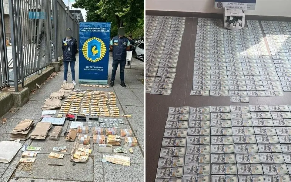 Se incautaron 46.200 dólares y 20 millones de pesos argentinos (FOTO: El Día).
