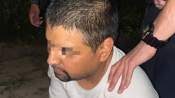 Quintana, el sospechoso, tras ser detenido.