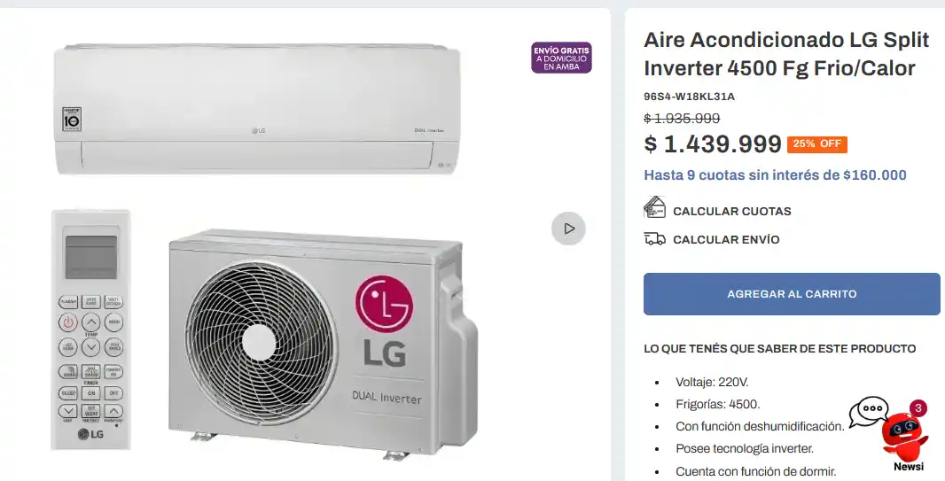 el aire acondicionado