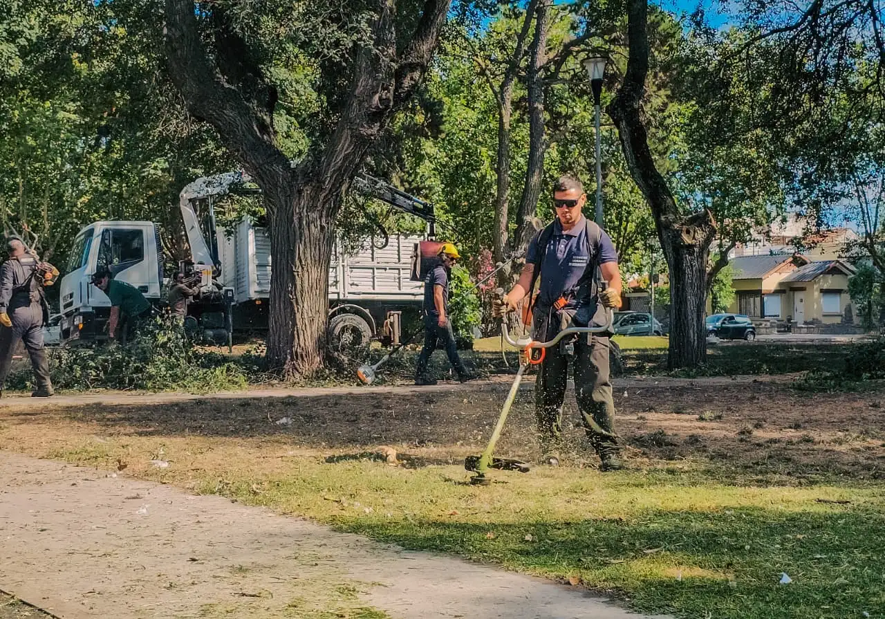 La intervención abarcó distintos sectores del predio con el objetivo de optimizar las condiciones de seguridad y esparcimiento para los vecinos de la zona.