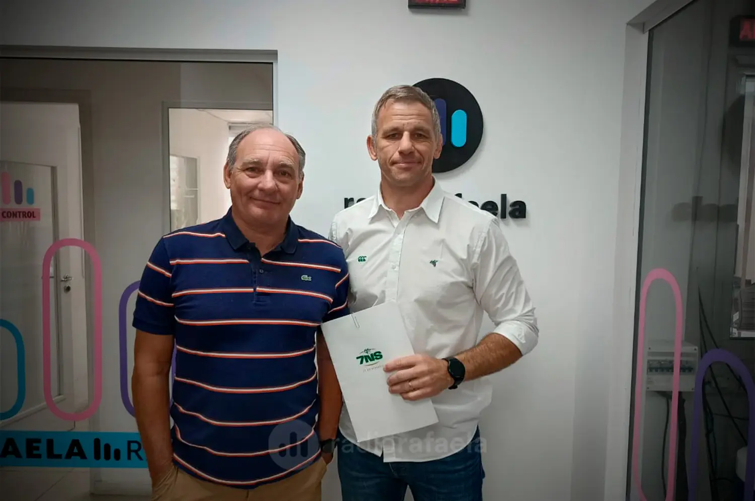 Leonardo Crosetti - Presidente de CRAR, Marcelo Salamano, dirigente | Múltiples actividades por la 50.ª edición del SEVEN del CRAR