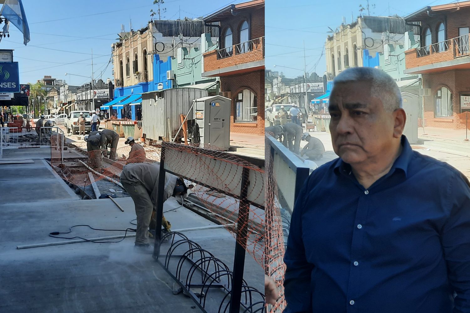 Salazar pasó por la obra de la Peatonal: “Es lo que querían los comerciantes y vecinos de la zona”