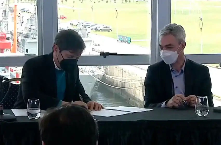 Con autoridades nacionales y provinciales, se firmó el plan de dragado en el Puerto