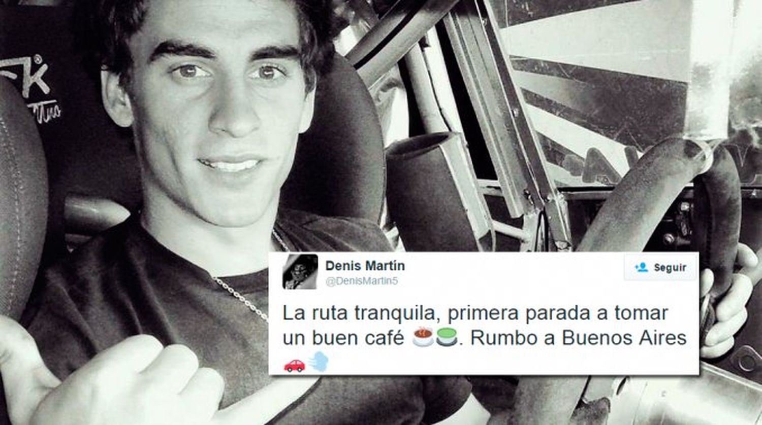 "La ruta está tranquila", tuiteó un piloto de TC minutos antes de morir en un accidente